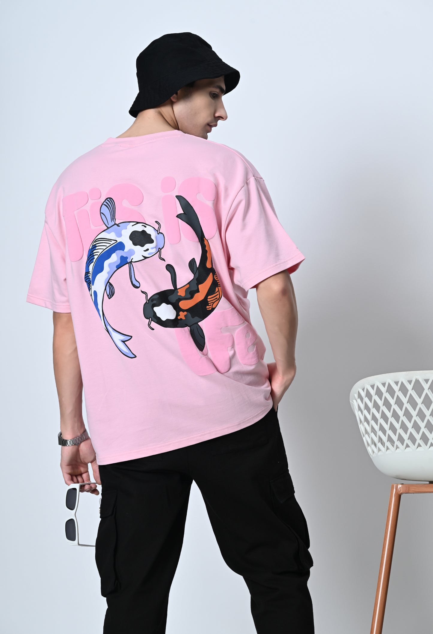 This Is Life Pink Oversized Unisex T-Shirt